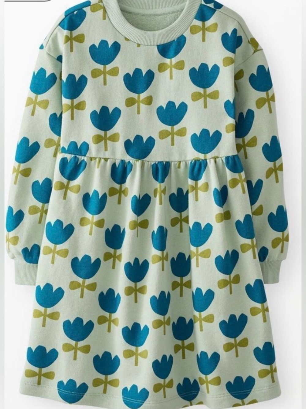 Hanna Andersson Tulip Design Sweatshirt Dress EUC